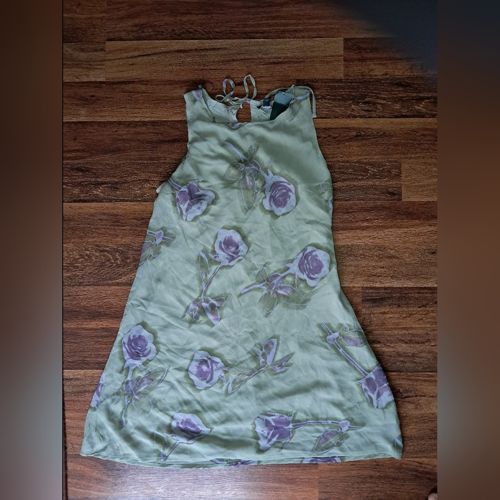 Wild Fable Floral Tank Top - Olive and Lavender